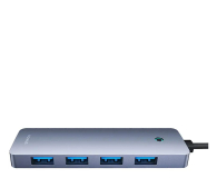Baseus 4w1 UltraJoy Lite 150cm USB-A - 4xUSB 3.0 , USB-C 5V (szary) - 1310886 - zdjęcie 3